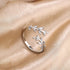 New Fashion Silver Color Green Flower Leaf Rose Daisy Enamel Open Finger Rings For Women Girl Jewelry Gift Dropship Wholesale Jewelry and Clovers