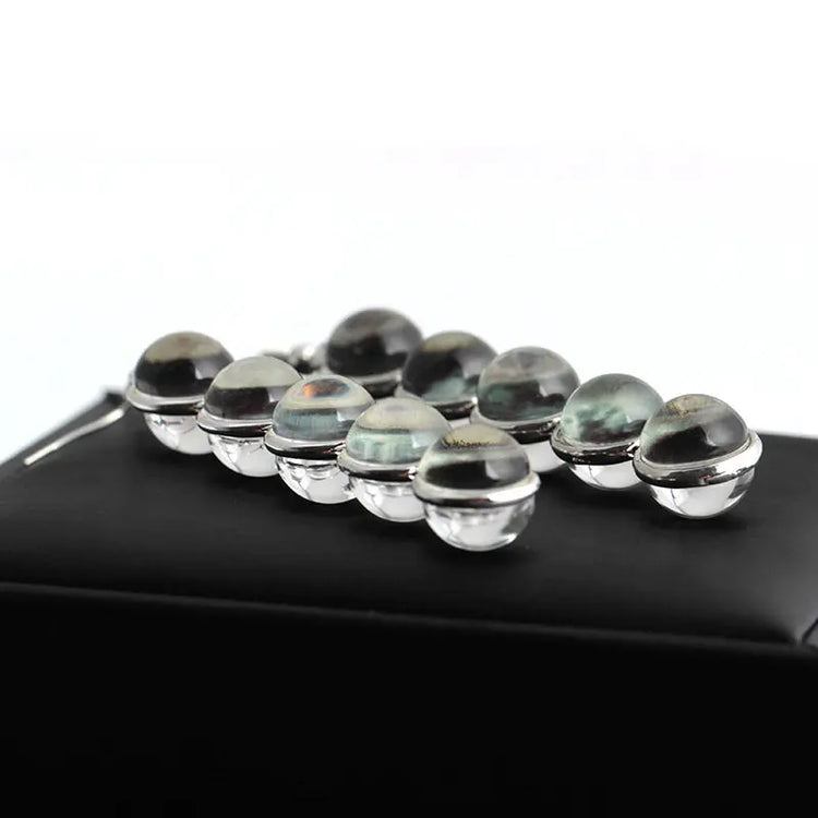 Gemstone Moon Fashion Glass Ball Star Long Earrings Ashley and Clovers