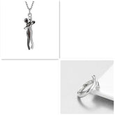 Love Hug Necklace Unisex Men Women Couple Jewelry Simple Temperament Clavicle Chain Valentines Day Lover Gifts Jewelry and Clovers