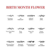 Birth Month Flowers Ring, Family Floral Ring, Gift for Mom,Mother Ring Jewelry and Clovers