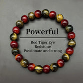 Multi-element Cuprite Red Tigers Eye Black Tourmaline Bracelet Ashley and Clovers