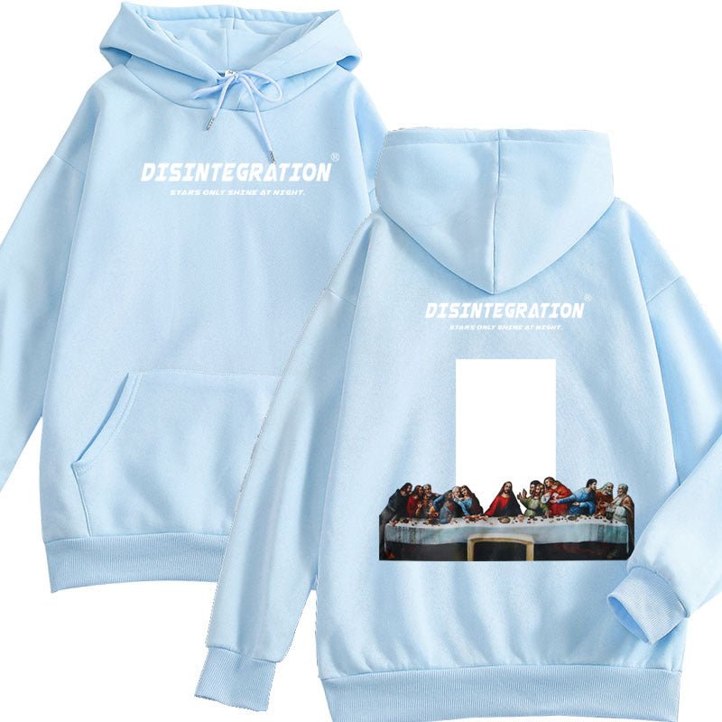 European And American Floral Aesthetic Graphics Last Supper Women's Sweater - Jewelry and Clovers