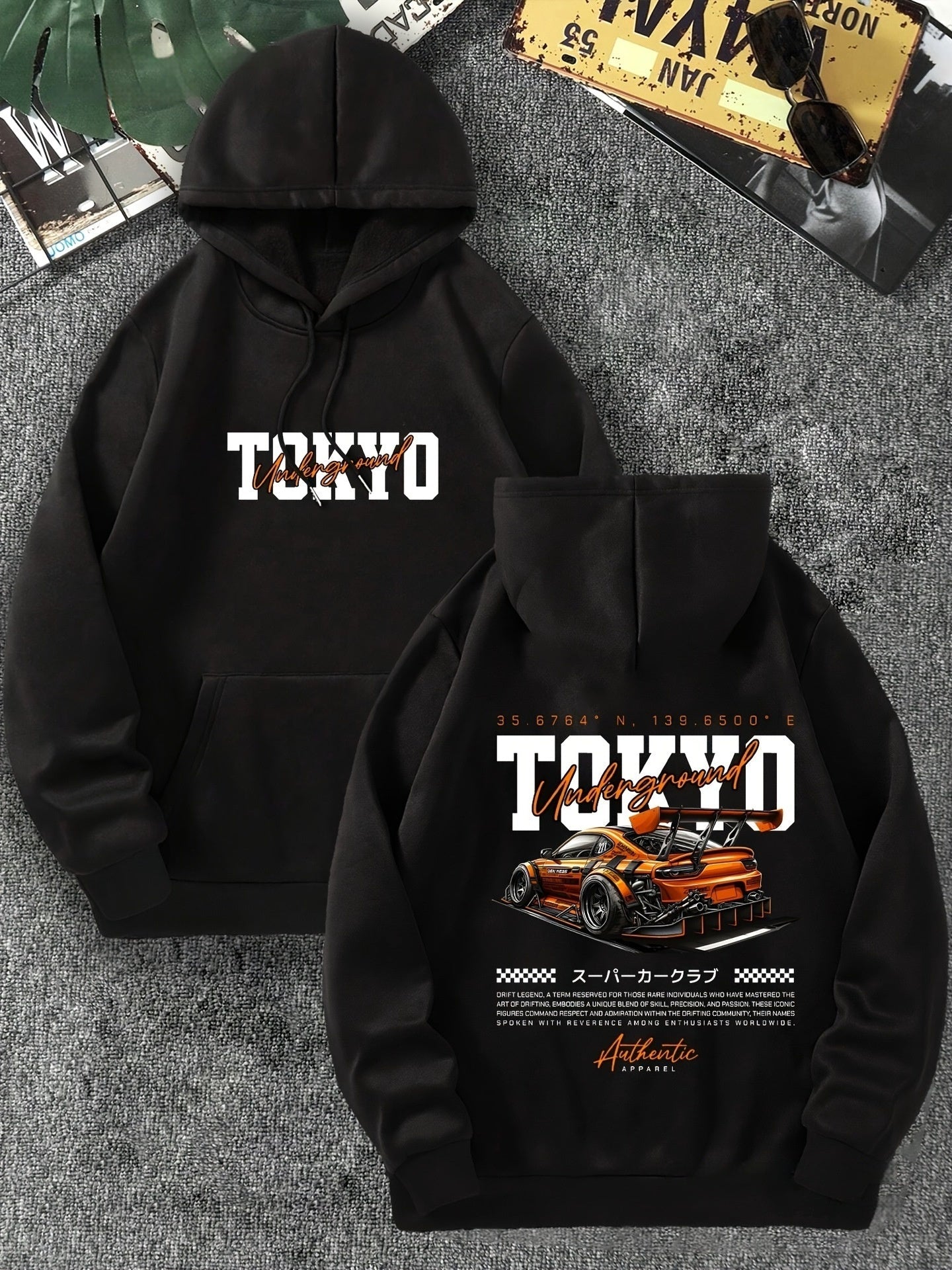 Men's Fashion Racing Graphics Fleece Sweater - Jewelry and Clovers